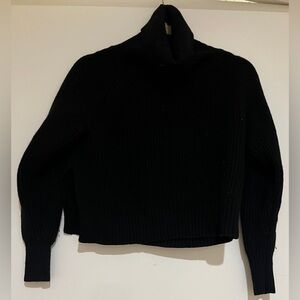 Wilfred Black Turtleneck Crop Sweater